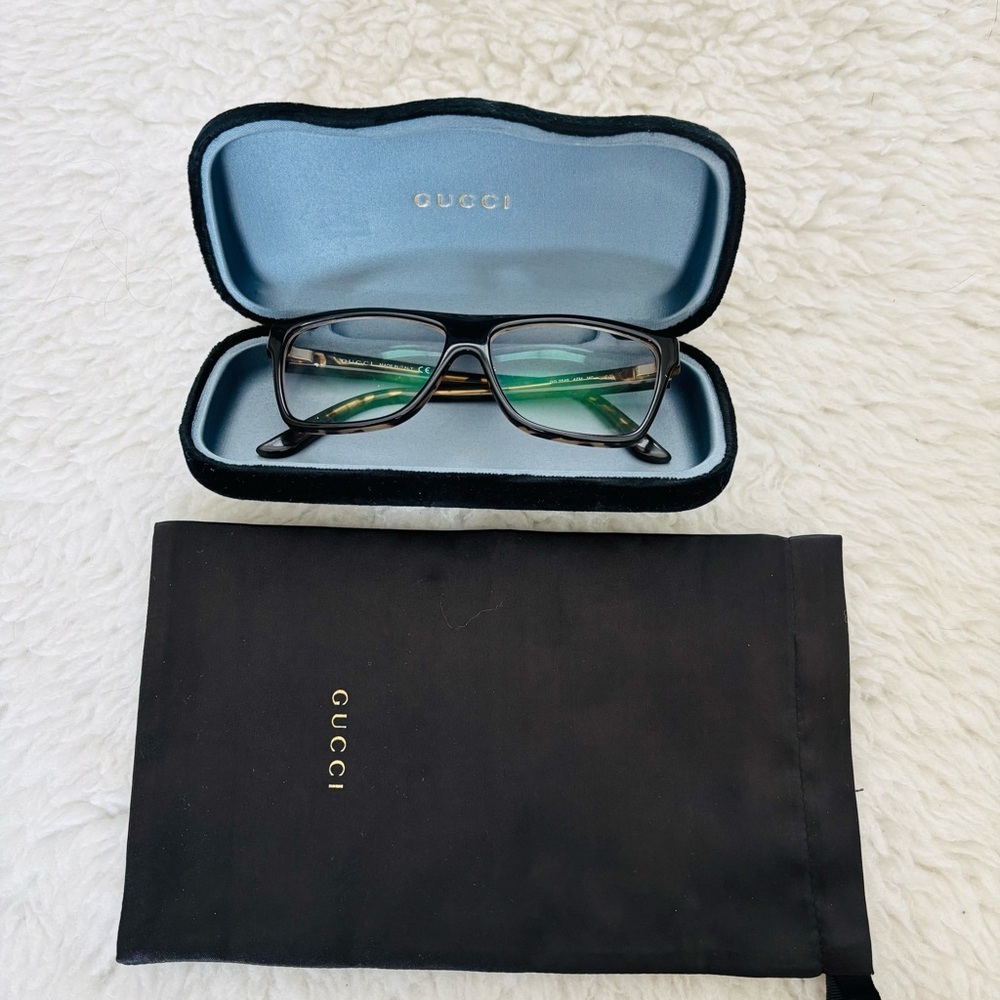 Gucci GG3545 Black/Tortoise Unisex Eyeglasses Frame Only w/ Case/Dustbag - Picture 16 of 16